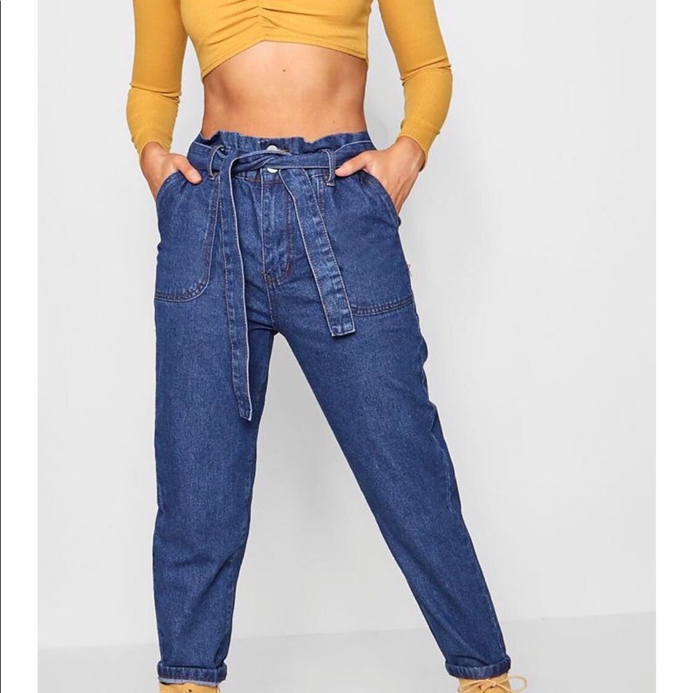 Paperbag waist mom jeans - Picture 4 of 4
